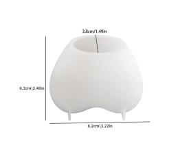 Molde silicona porta vela corazon 3D
